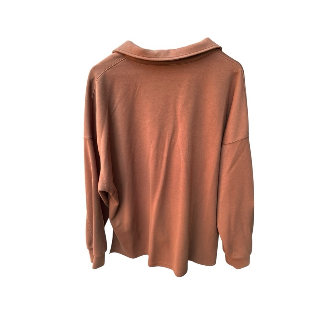 Women's V-Neck Sweater - Rust - Picture 6 of 6
